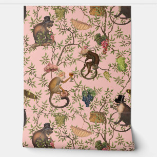 Papier Peint Tropical Vintage Monkey Gardenparty Chinoiserie