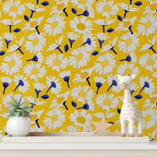 Papier Peint Tulipe jaune vif Floral décollement et collage