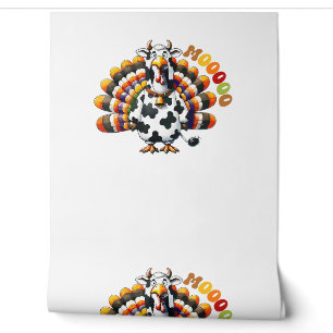 Papier Peint Turquie Moo Thanksgiving Cow Turquie Humour Funny 