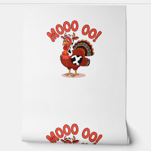 Papier Peint Turquie Vache Moo Drôle Thanksgiving