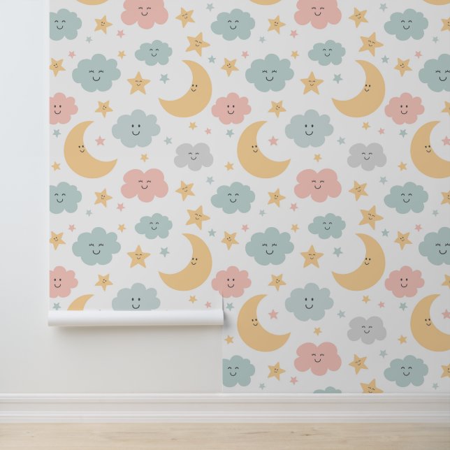 Papier Peint Un beau regard dans le Motif du ciel (Application)