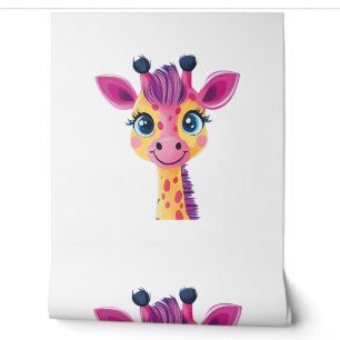 Papier Peint Un design gai et fantaisiste d'une jeune girafe