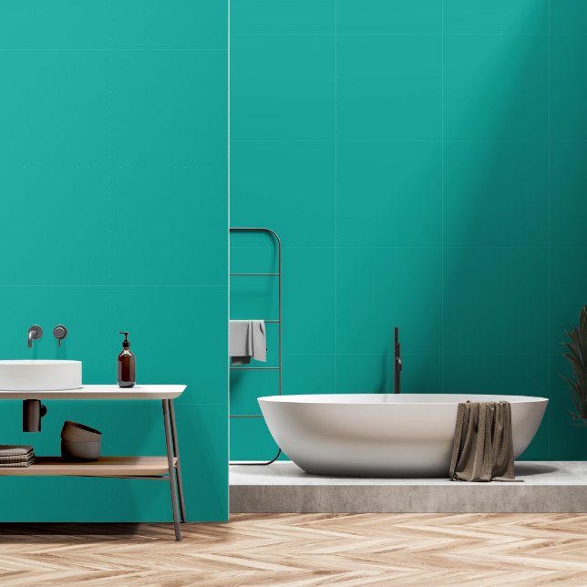 Papier Peint Un espace vert turquoise et riche mis en valeur pa (Salle de bain)