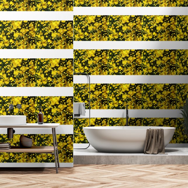 Papier Peint Une multitude de mamans jaunes (Salle de bain)