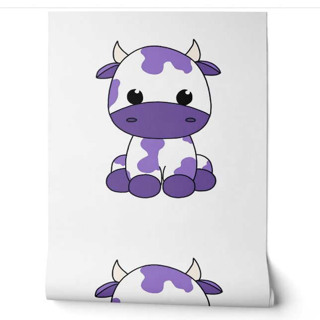 Papier Peint Vache pourpre T-shirt surdimensionné_1 (Déroulement)