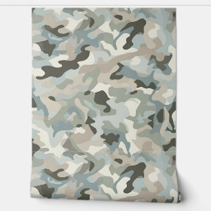 Papier Peint Vague camo bleu furtif