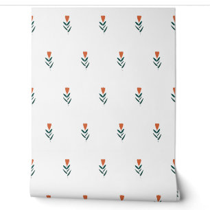 Papier Peint vecteur simple motif botanique sans couture avec f