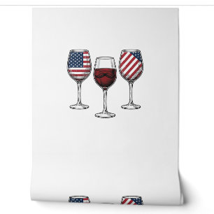 Papier Peint Verres à vin patriotiques dessin de t-shirt vector