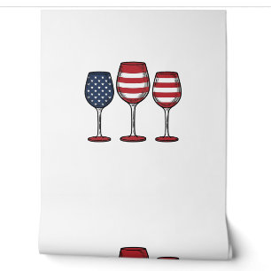 Papier Peint Verres à vin patriotiques dessin de t-shirt vector