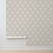 Vert sauge floral treillis impression bloc subtile