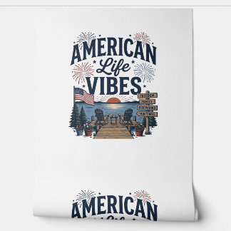 Papier Peint Vibes de la vie américaine T-shirt vectoriel du la