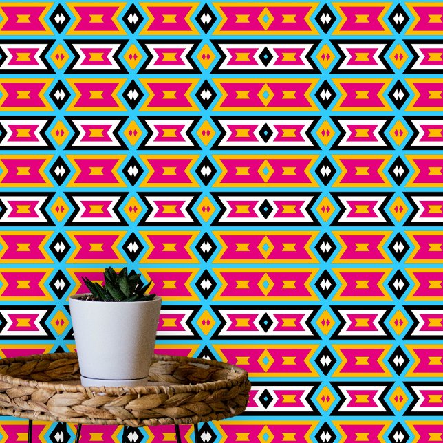 Papier Peint Vibrant couleur rétro Memphis géométrique (Créateur téléchargé)
