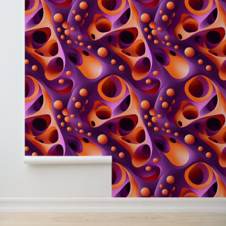 Papier Peint Vibrant Purple Et Orange Orbscape