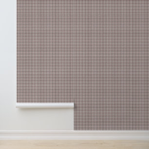 Papier Peint Vichy gris et blanc à carreaux