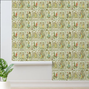 Papier Peint Victoria Era Nursery Rhyme Motif Walter Crane