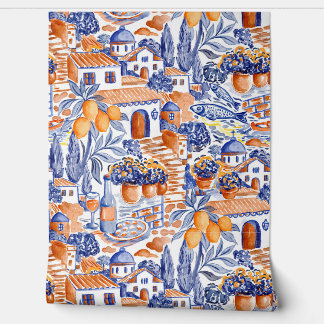 Papier Peint Village méditerranéen au citron - Côte amalfitaine