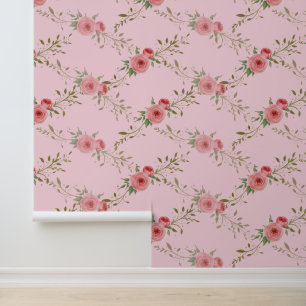 Papier Peint Vin Rose rose Floral