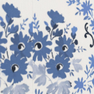 Papier Peint Vintage bleu Floral Damask