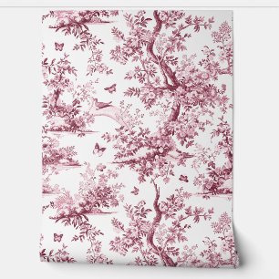 Papier peint Vintage Cherry Toile de Jouy