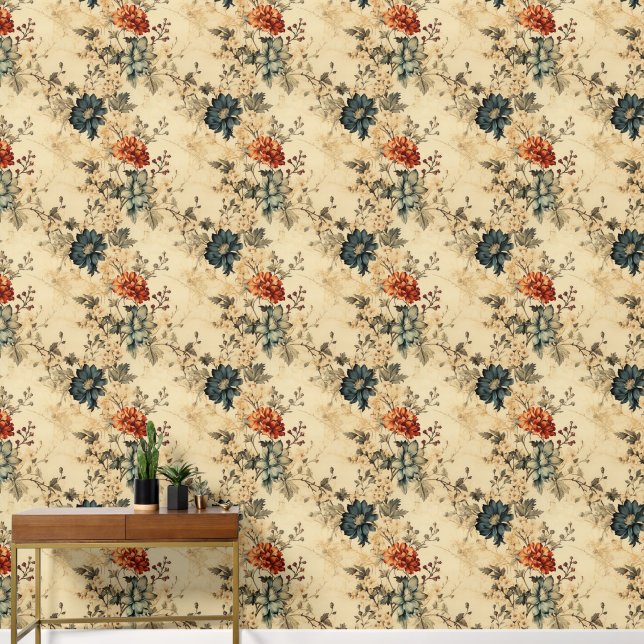 Papier Peint Vintage Floral (Couloir)