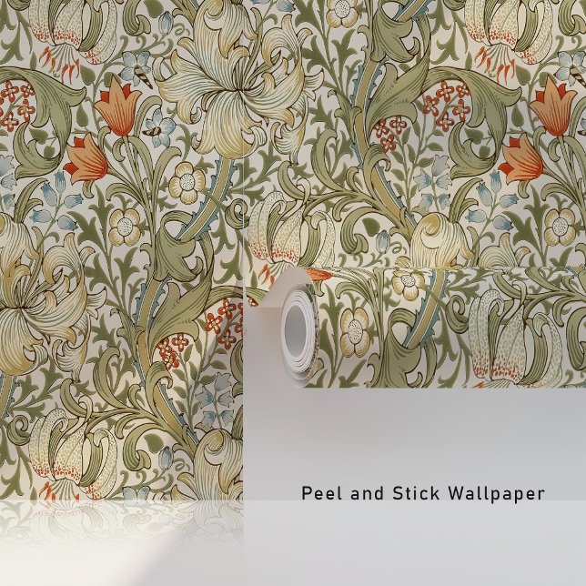 Papier Peint Vintage Golden Lilies William Morris (Créateur téléchargé)