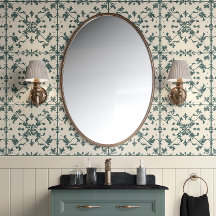 Vintage Ivy Scroll Vert & ivoire Pays Français