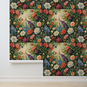 Papier Peint Vintage Jardin Floral Peel and Stick