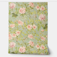 Vintage Peach Rococo Roses Jardin de luxe