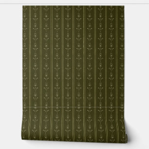 Papier peint vintage RETRO OLVIE GREEN