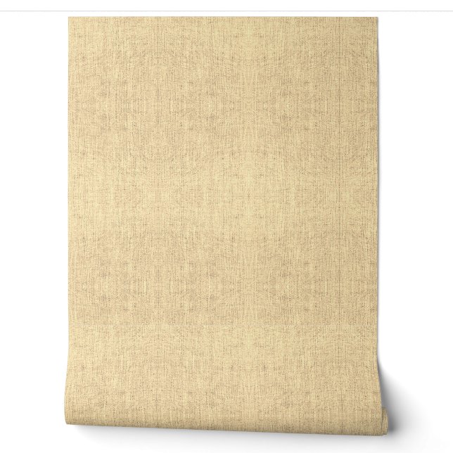 Papier Peint Vinyle texturé de lin jaune (Déroulement)