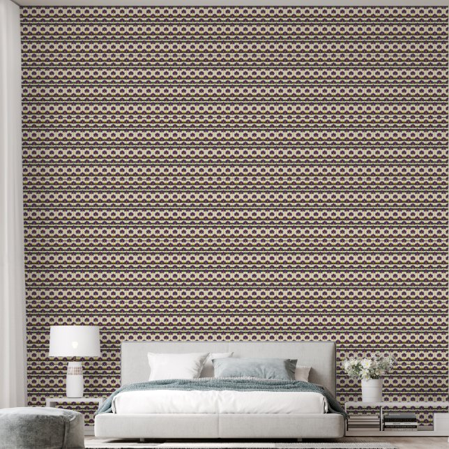 Papier peint Violet Daisy Rhythm  (Chambre à coucher)