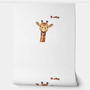 Papier Peint visage de girafe enthousiaste emoji