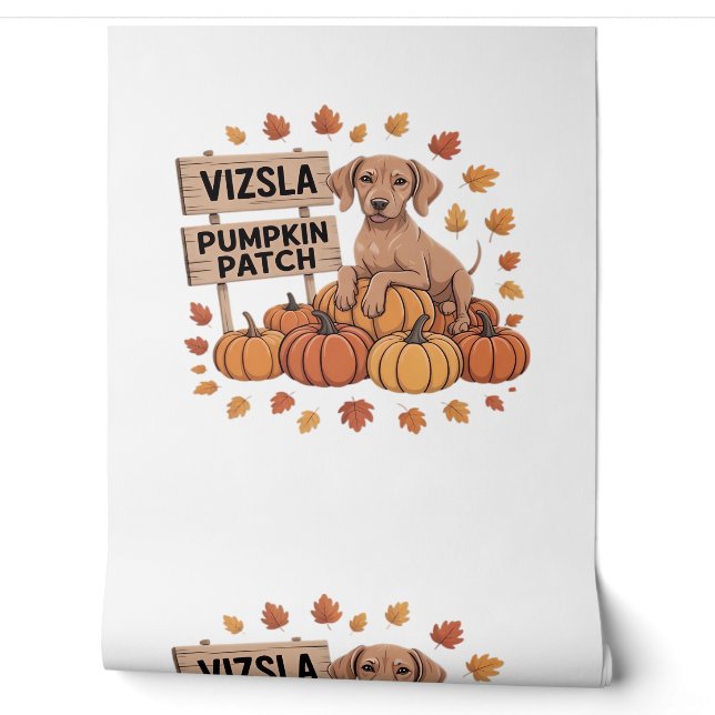 Papier Peint Vizsla Citrouille Patch Amoureux de les chiens Tha (Déroulement)