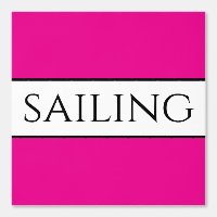 VOILE amusante Texte Bright Rose Black White Strip