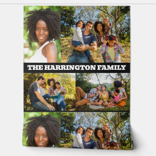 Papier Peint VOS 4 photos, texte et couleur souhaités