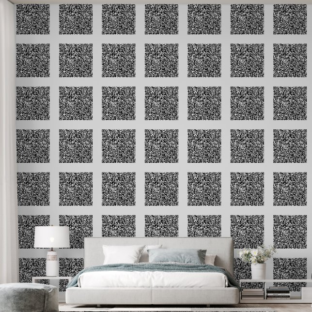 Papier Peint Votre QR Code Scan Info Couleur personnalisée pers (Chambre à coucher)