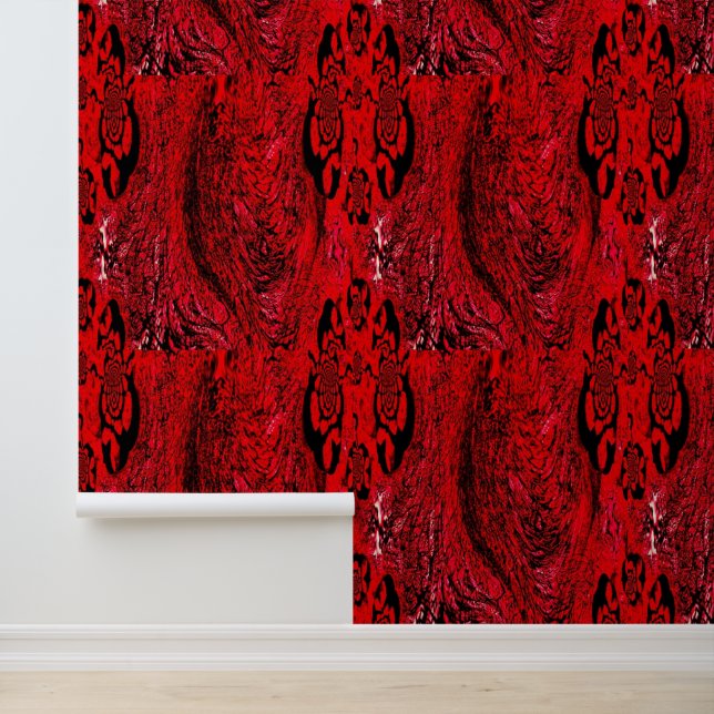 Papier Peint Wallpaper - Black Raspberry & Fiery Spiral (Application)