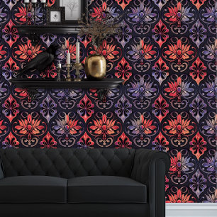 Papier Peint Whimsigoth Elegant Ombre rouge et violet