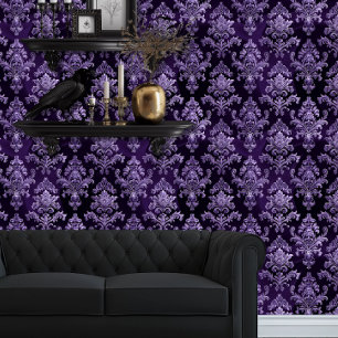 Papier Peint Whimsigoth Intricable violet sur sérigraphie