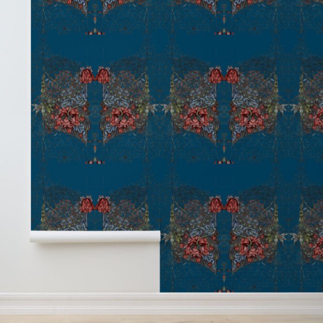 Papier Peint William morris couronne art textile floral (Créateur téléchargé)