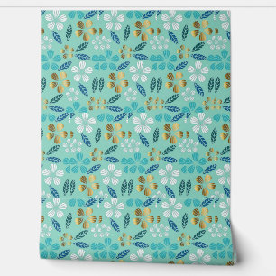 Papier Peint William Morris Pimpernel Vert Art Nouveau Floral