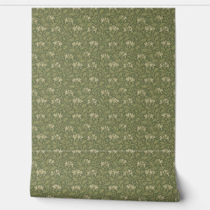 Papier Peint William Morris Vintage Floral Honeysuckie Green