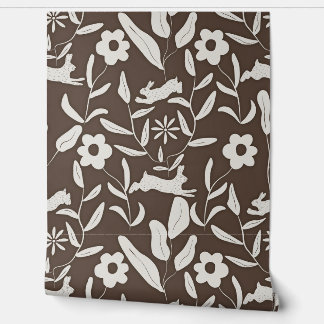 Papier Peint Woodland Wonderland Sur Textes Brown