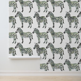 Papier Peint Zebra Jungle Serengeti Afrique motif Safari