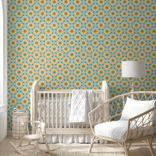Papier Peint Zellige Radiance : Géométrie Andalouse colorée