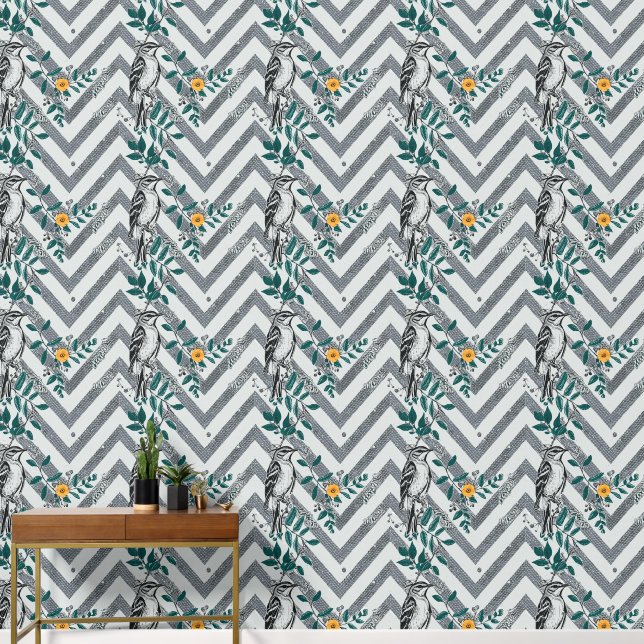 Papier Peint Zigzag Bird (Couloir)