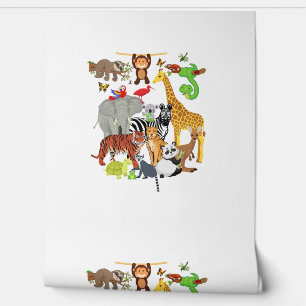 Papier Peint Zoo Animaux Faune Fête d'anniversaire Zoo Day 26 A