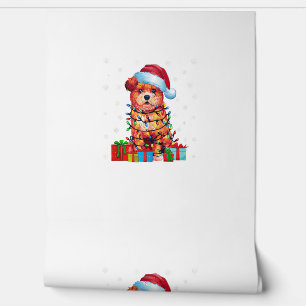 Papier Peint Zuchon Chien Moche Noël Éclairage Santa Hat Zuchon