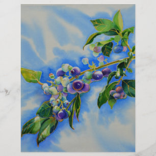 Papier peinture à l'aquarelle de bleuet