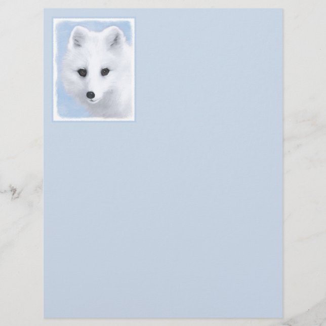 Papier Peinture de Renard Arctique - Art Original sur la  (Devant)